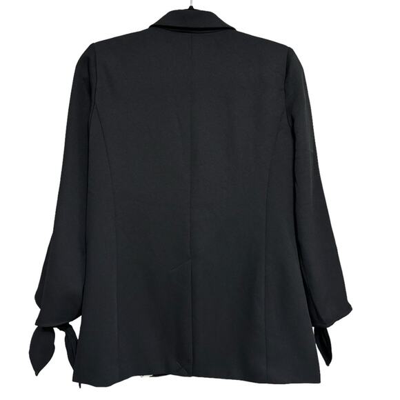 NWT Cartonnier Anthropologie Lloyd Tie Sleeve Easy Blazer in Black - Size 0 - Picture 5 of 13